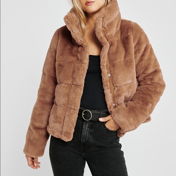 abercrombie faux fur jacket